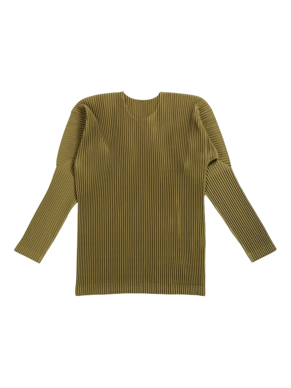 Homme Plissé Issey Miyake plissé-effect T-shirt Groen