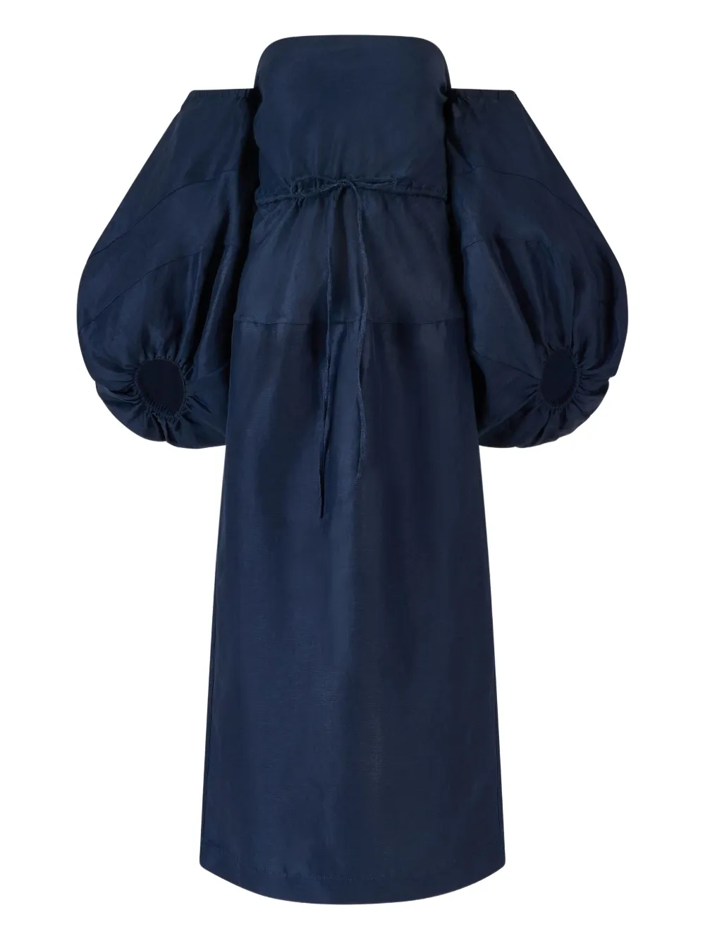 Shop Rosie Assoulin Balloon-sleeve Midi Dress