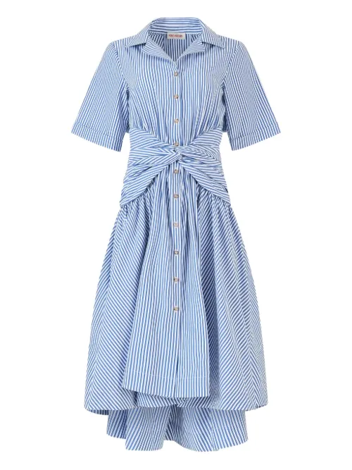 Robe mi-longue à rayures - Rosie Assoulin - Modalova