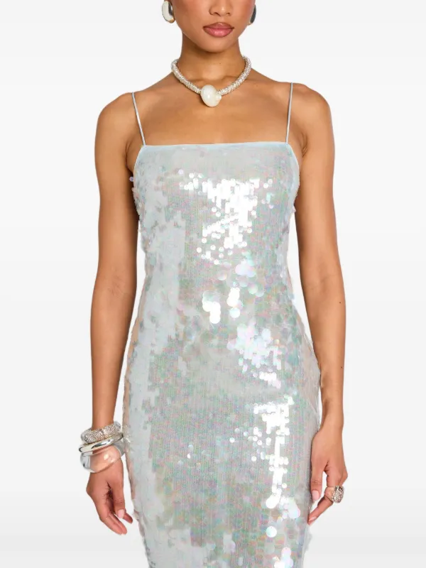 mesh prom dress Feather Embellished Sleeveless Glitter Mesh Prom Dress Sheer Back GLGL1983