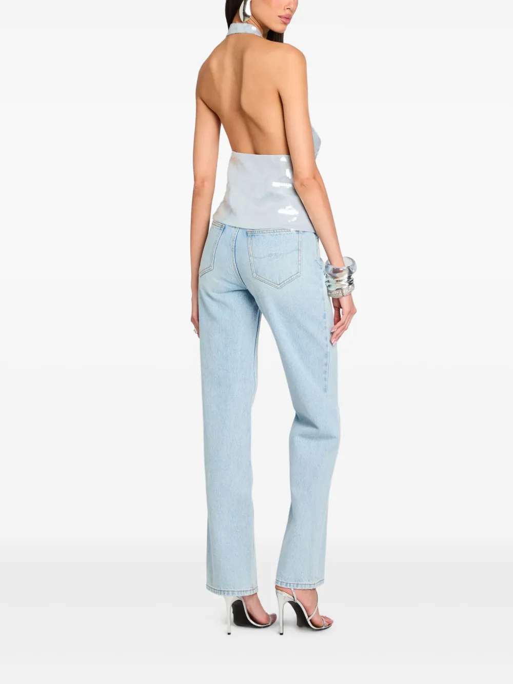Retrofete Joy top Blauw