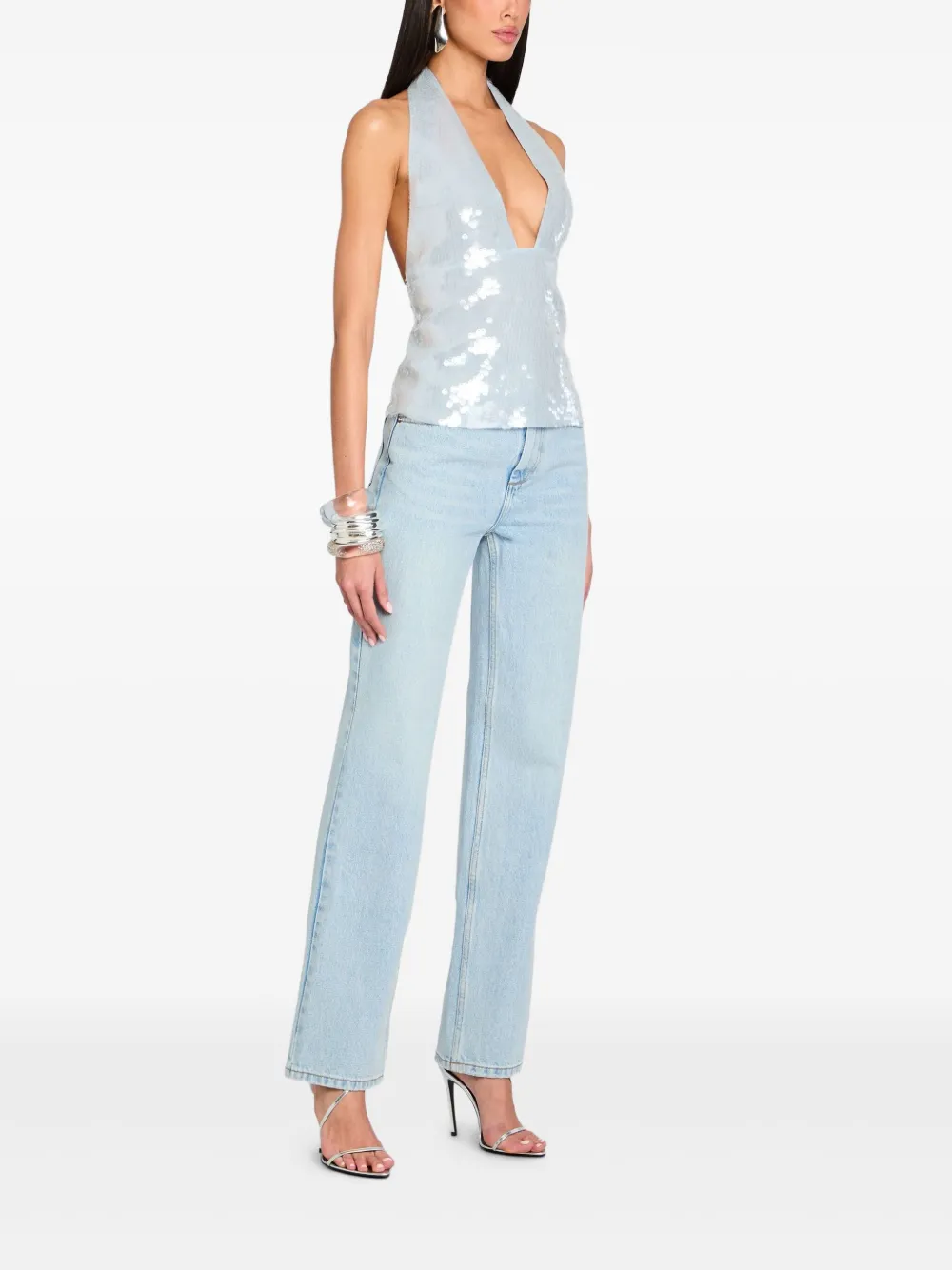 Retrofete Joy top Blauw