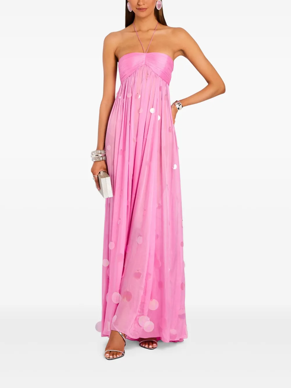 Retrofete Mathilde jurk - Roze