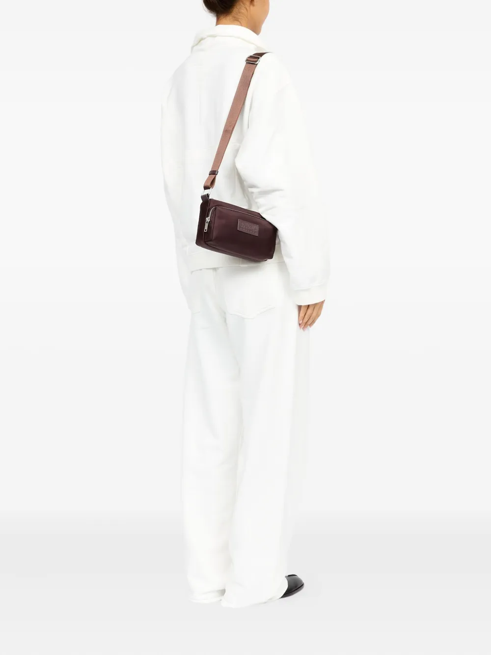 Mm6 Maison Margiela Numeric-patch Cross Body Bag In Black