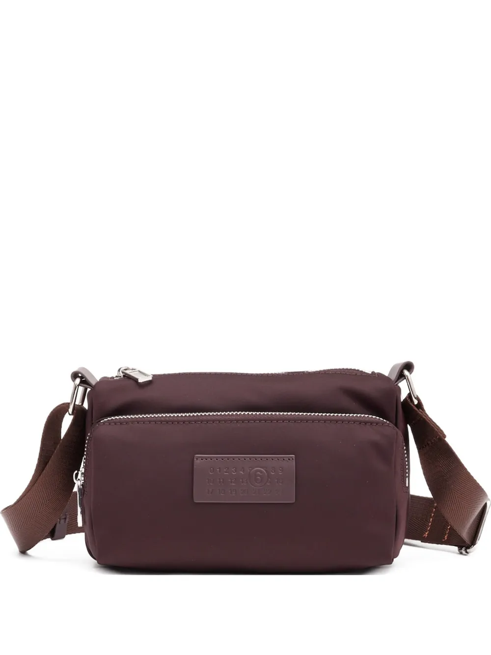 Mm6 Maison Margiela Numeric-patch Cross Body Bag In Black