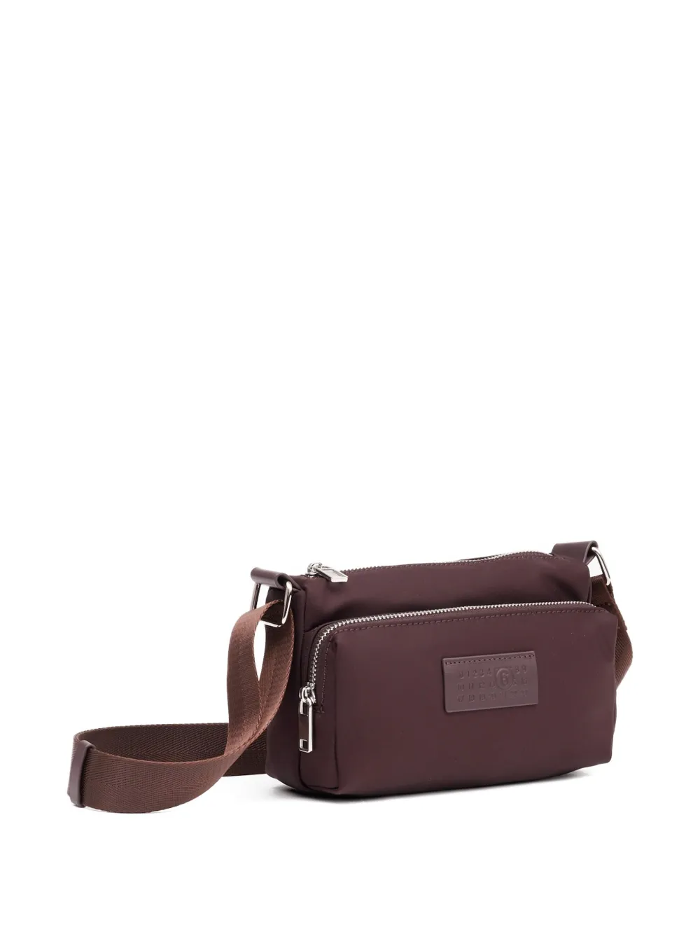Mm6 Maison Margiela Numeric-patch Cross Body Bag In Black