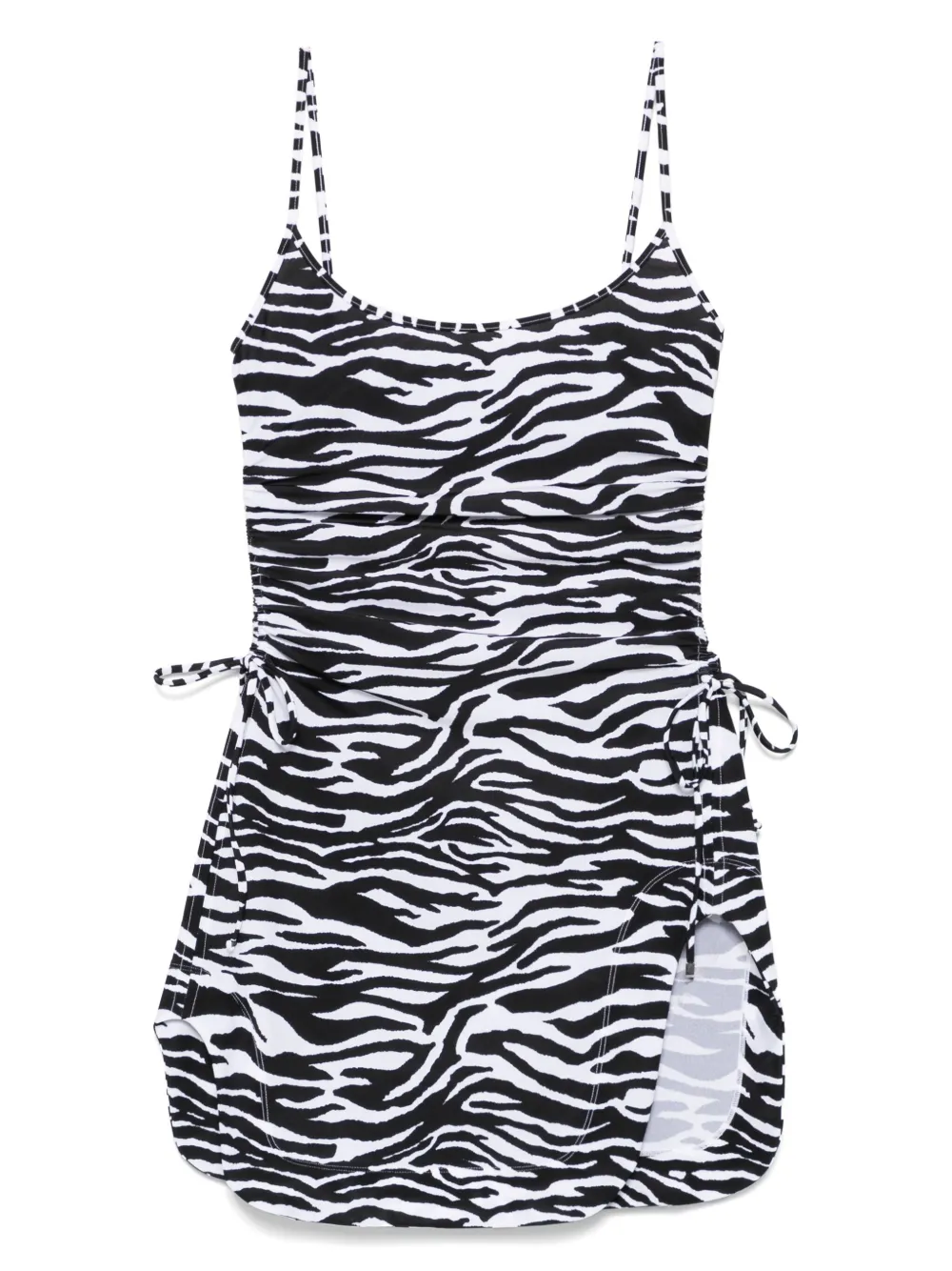 The Attico Mini-jurk met zebraprint Wit