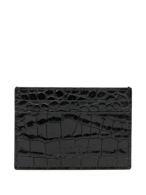 MM6 Maison Margiela porte-cartes à effet peau de crocodile