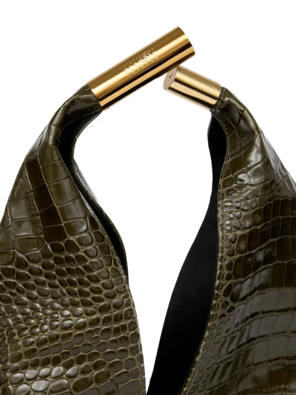 MM6 Maison Margiela crocodile-embossed Shoulder Bag | Green | FARFETCH