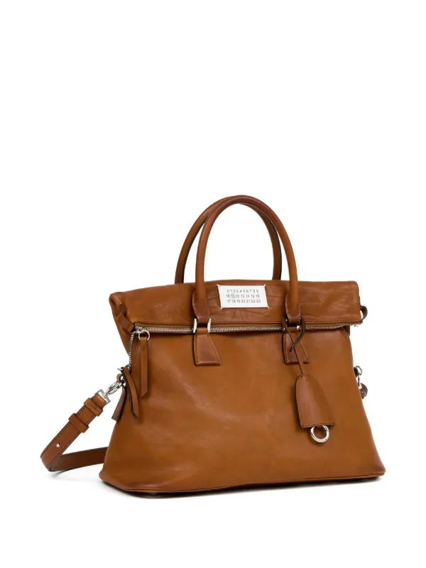 Maison Margiela 5AC レザーショルダーバッグ | ブラウン | FARFETCH JP