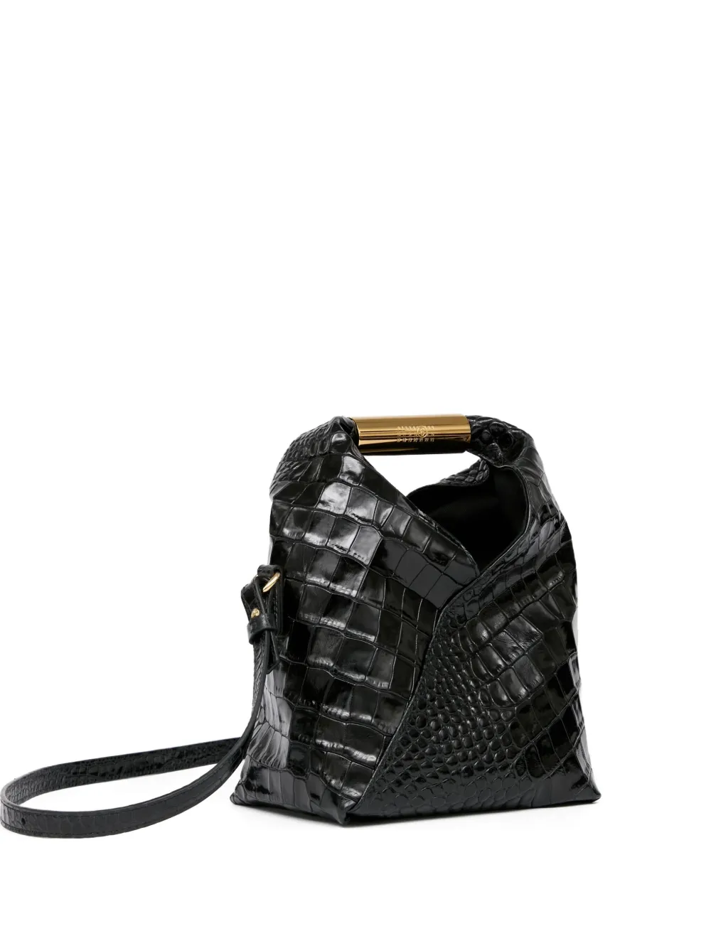 Mm6 Maison Margiela Japanese Small Leather Handbag In Black