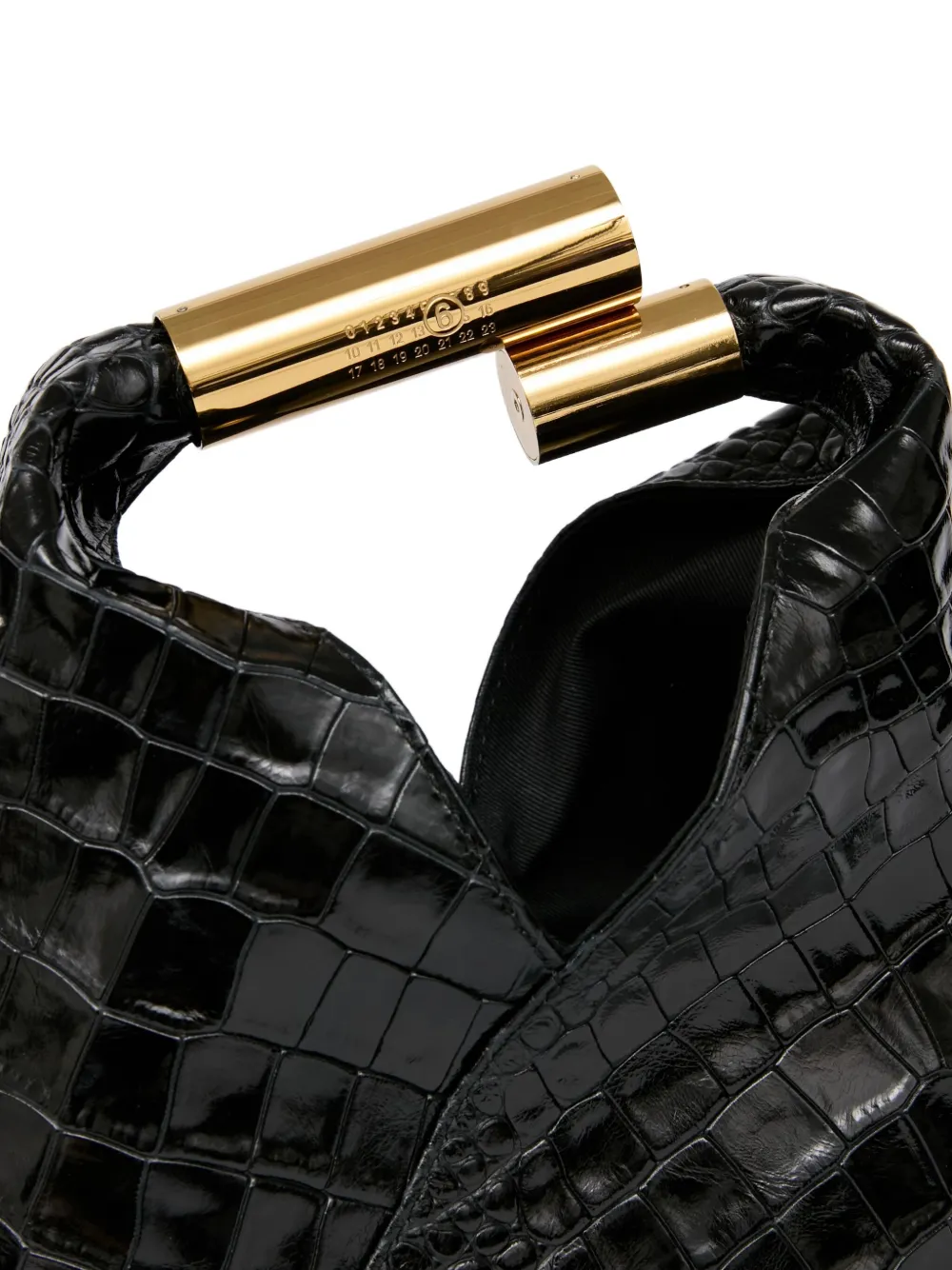 Mm6 Maison Margiela Japanese Small Leather Handbag In Black