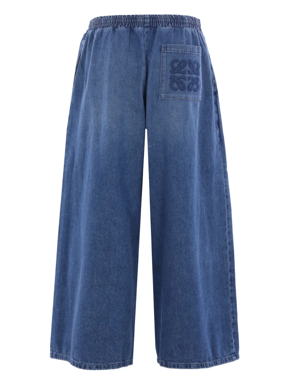 LOEWE cotton cropped jeans - Blauw