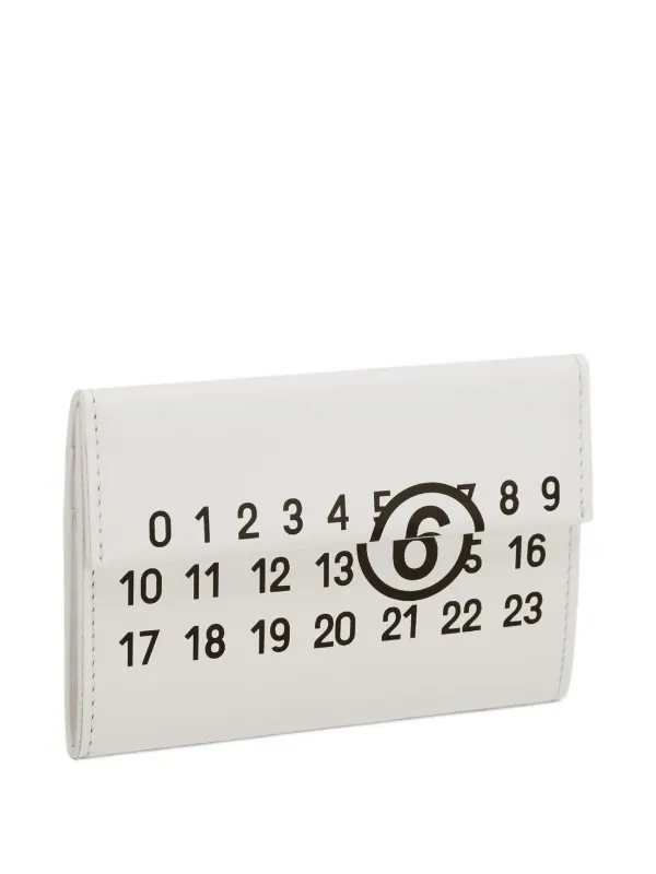 MM6 Maison Margiela Spiga Capsule Numbers Wallet | White | FARFETCH