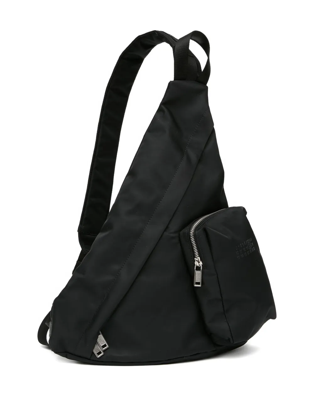 Mm6 Maison Margiela Triangular Cross Body Bag In Black