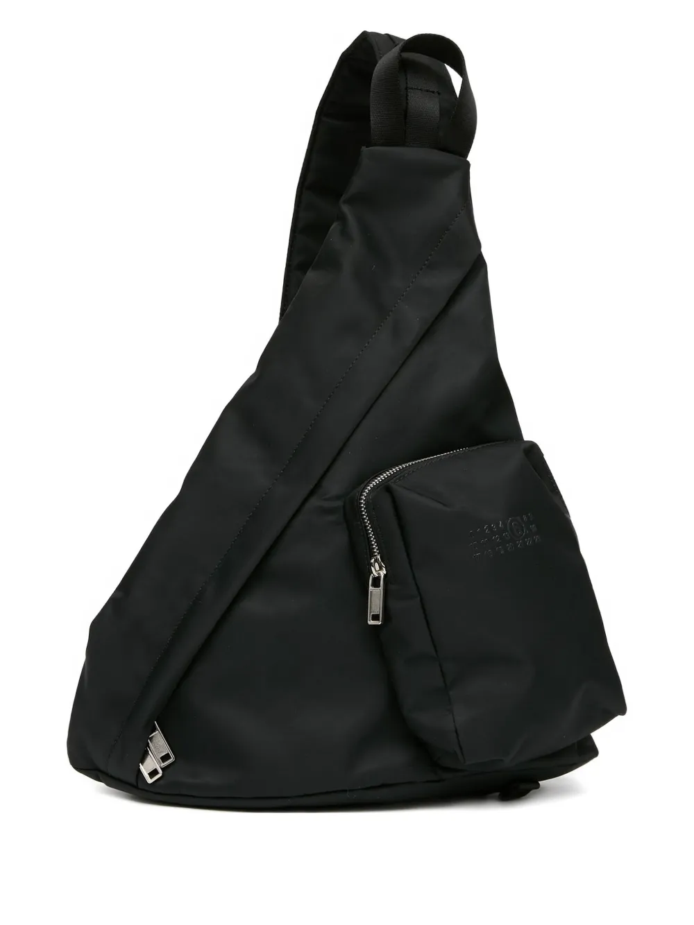 Mm6 Maison Margiela Triangular Cross Body Bag In Black
