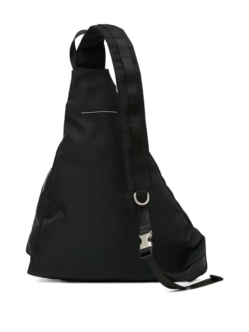 Mm6 Maison Margiela Triangular Cross Body Bag In Black