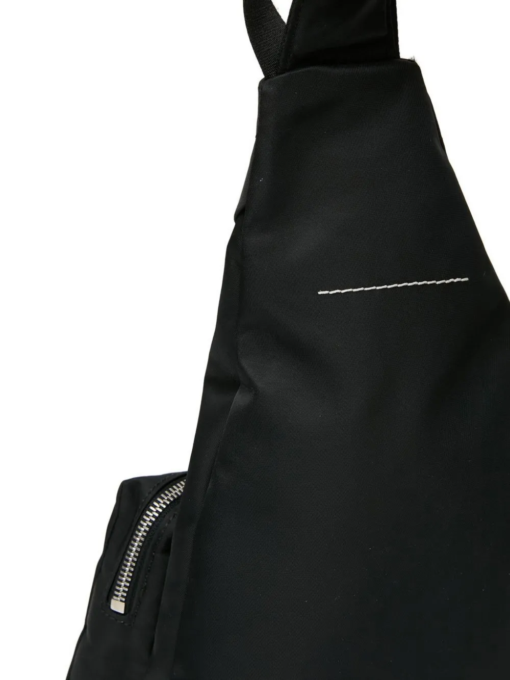 MM6 Maison Margiela Asymmetric Zip Cross Body Bag | Black | FARFETCH