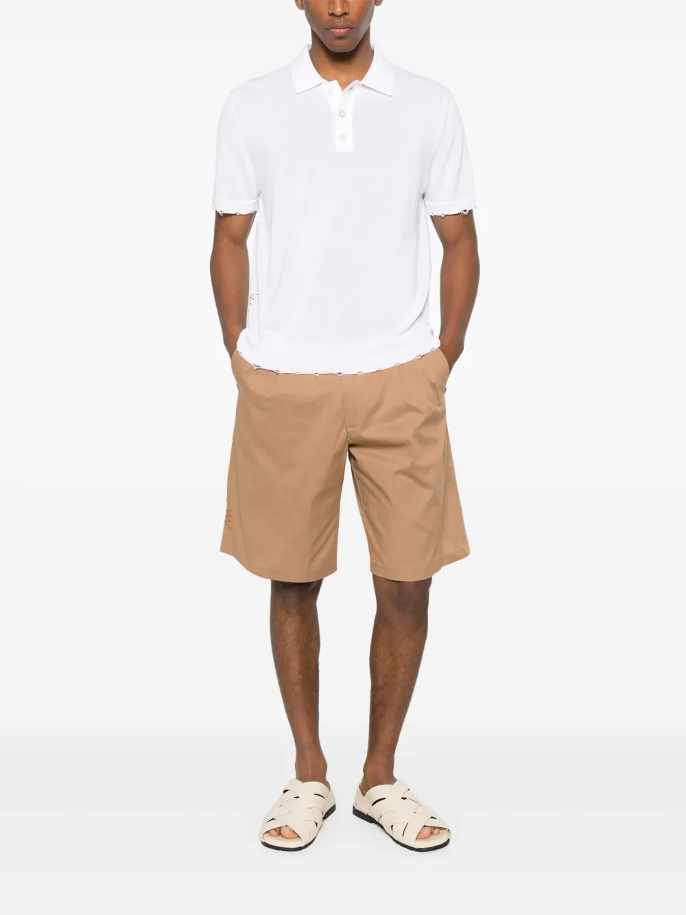 AMARÁNTO Katoenen poloshirt - Wit