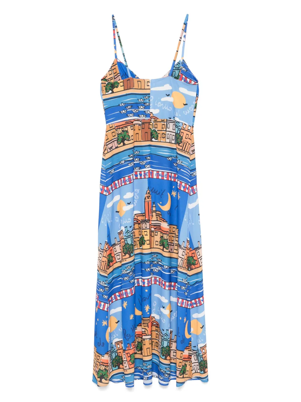 Alessandro enriquez Jersey midi-jurk - Blauw
