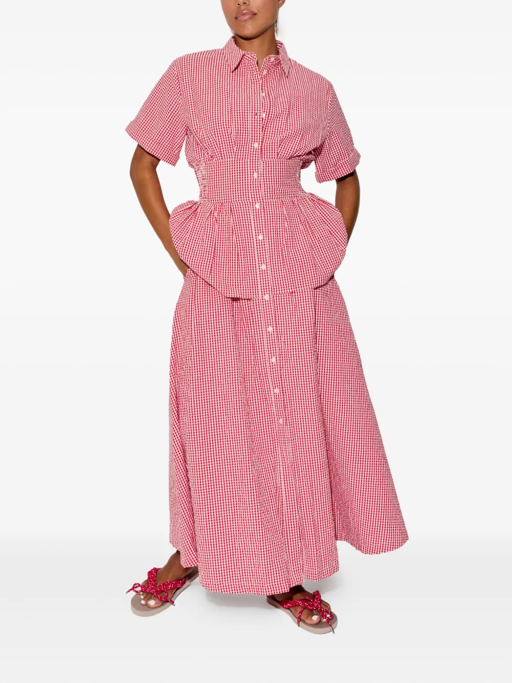 Rosie Assoulin Boogie Woogie Bugle Boy maxi dress - Rood
