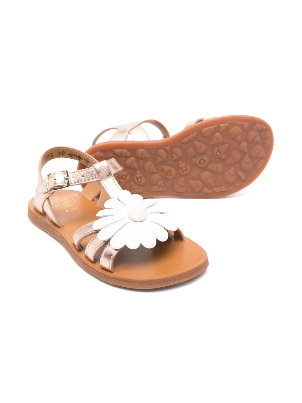 Pom D'api floral-appliqué sandals | Open Toe Sandals | Image 2