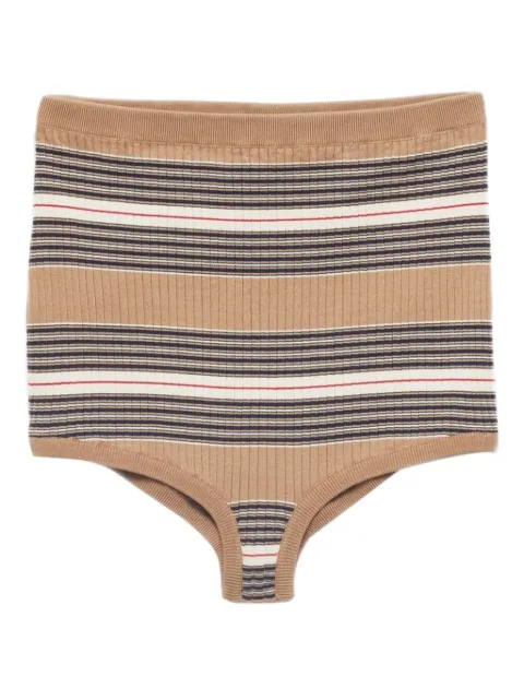 Prada striped ribbed mini shorts