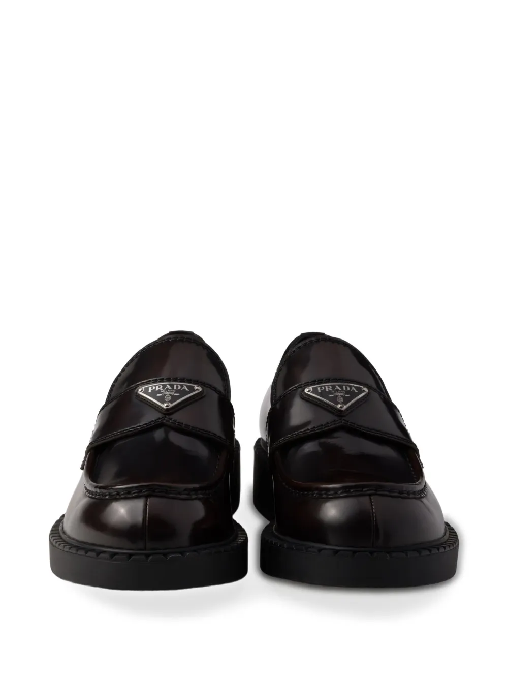 Prada leather loafers Brown