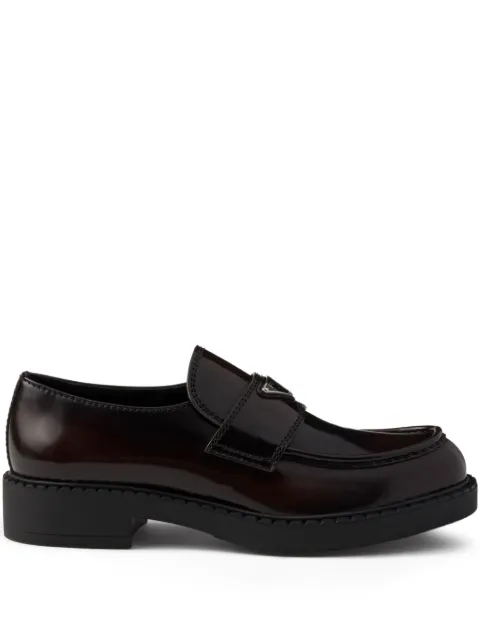 Prada leather loafers