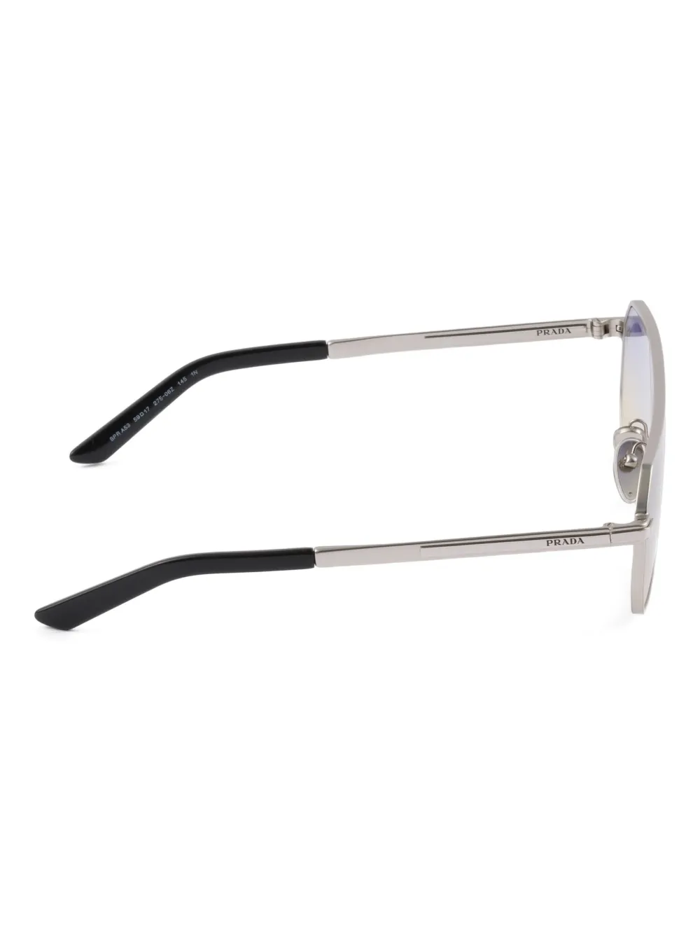 Prada Eyewear Zonnebril met gegraveerd logo Zilver