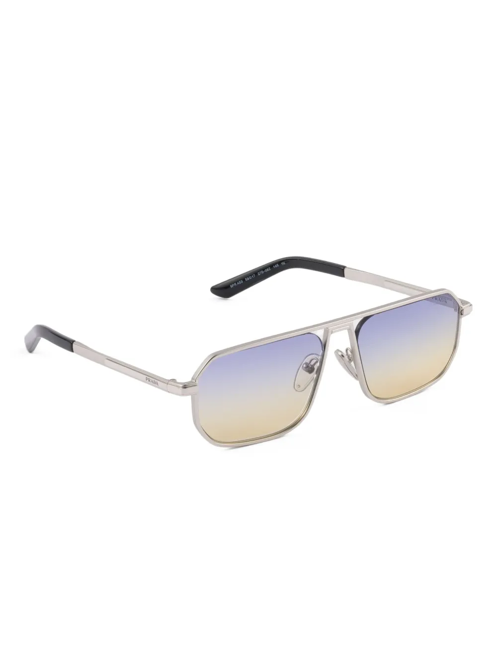 Prada Eyewear Zonnebril met gegraveerd logo Zilver