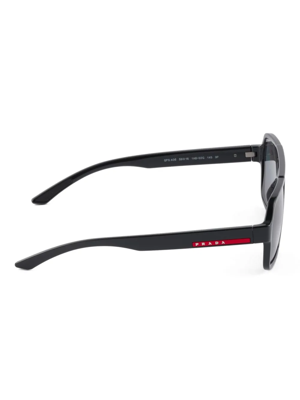 Prada Eyewear Linea Rossa zonnebril Zwart