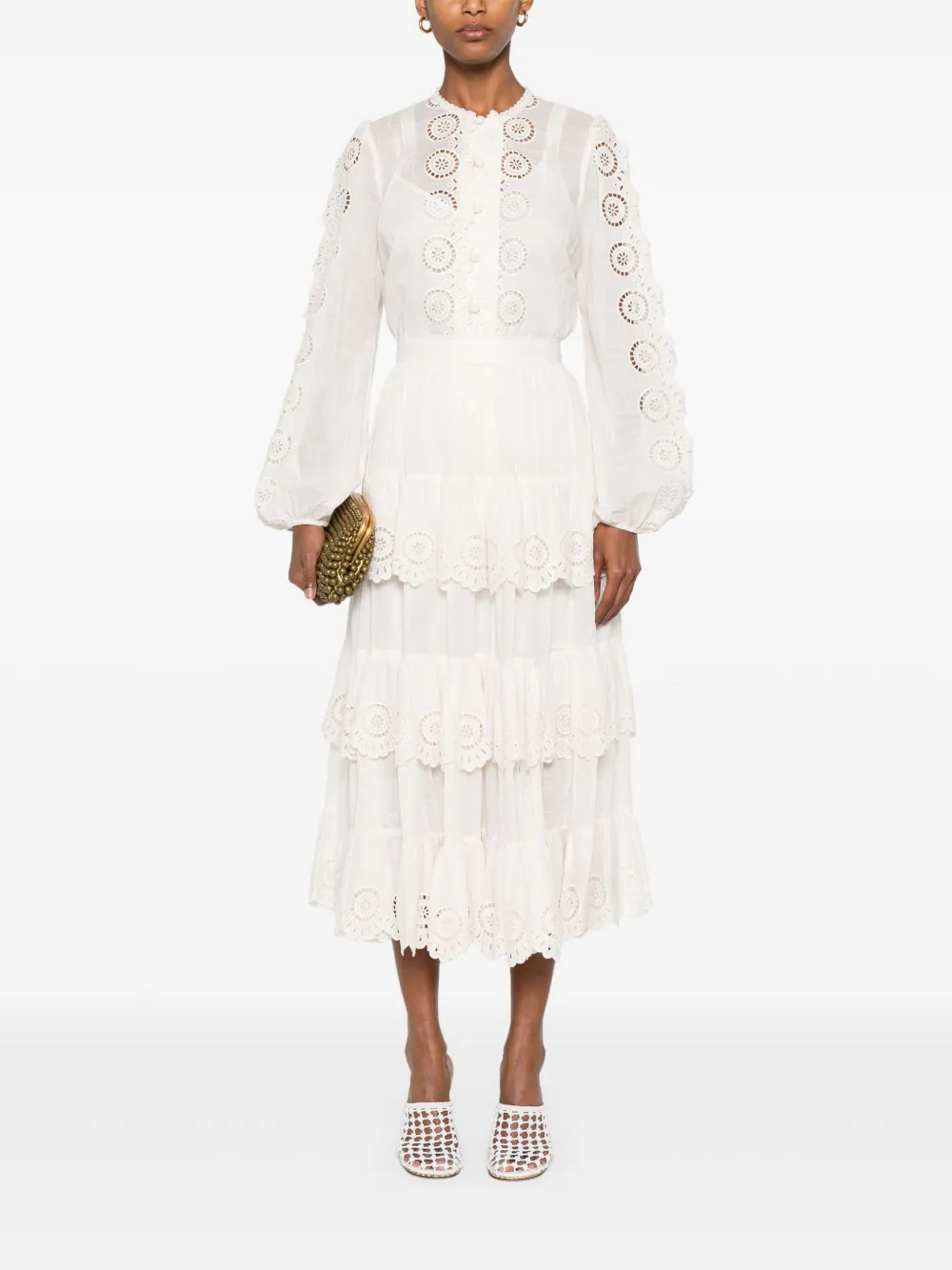 ZIMMERMANN Lucky rok met borduurwerk Beige