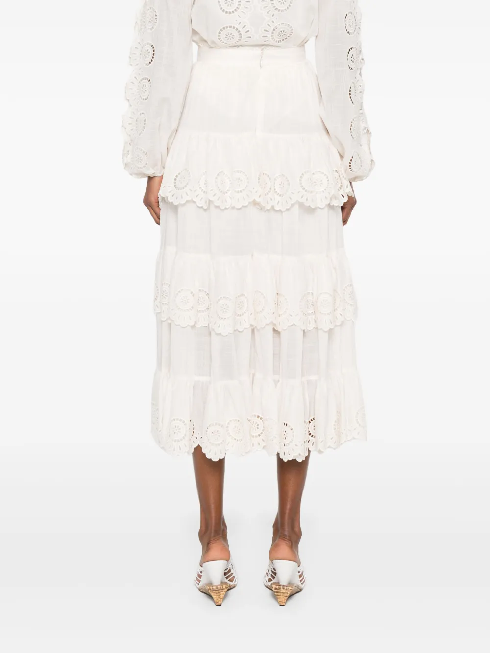 ZIMMERMANN Lucky rok met borduurwerk Beige