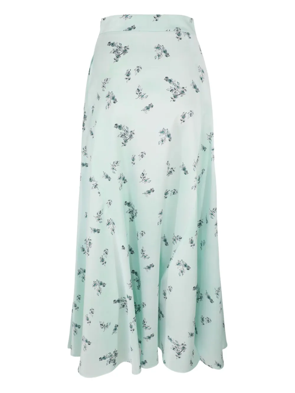 Fabiana Filippi floral-print midi skirt - Blauw