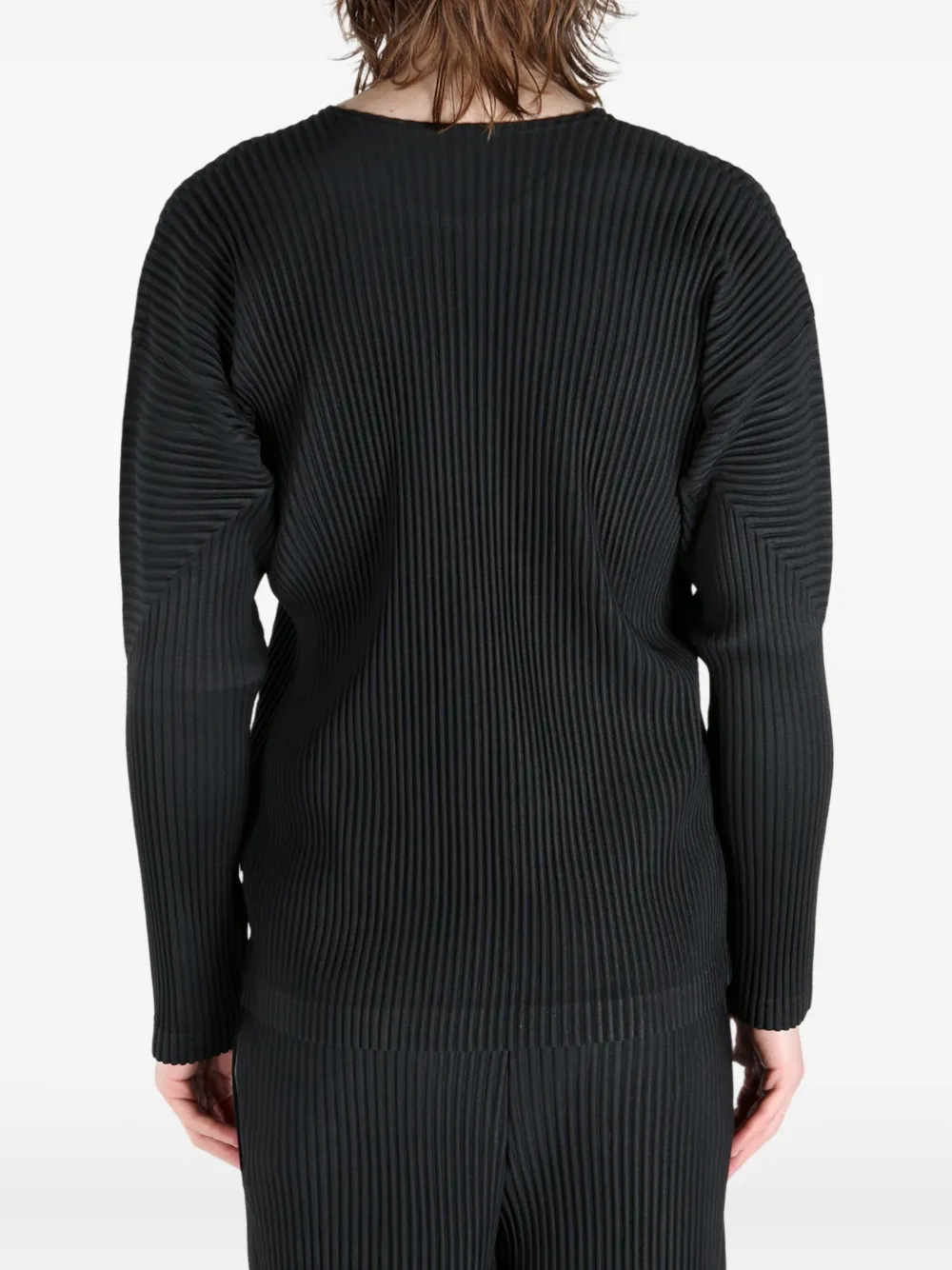 Homme Plissé Issey Miyake plissé-effect T-shirt Zwart