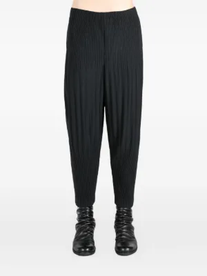 オムプリッセ イッセイミヤケ テーパードパンツ 消しプリーツ ネイビー 大人気ドメスティックブランド【HOMME PLISSE ISSEY MIYAKE/オム