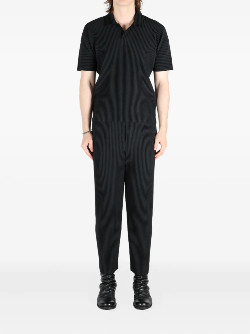 Homme Plissé Issey Miyake plissé top - Zwart