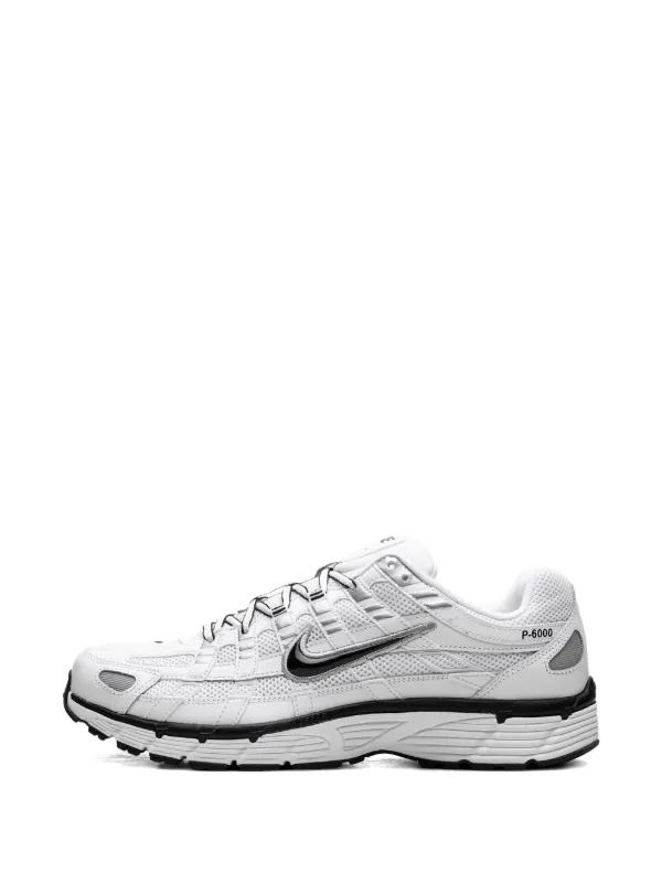 国内配送 NIKE P-6000 WHITE/BLACK-LLIC SILVER-FLAT SILVER Nike P-6000 White Metallic Silver Black Men's - CD6404-107 - US