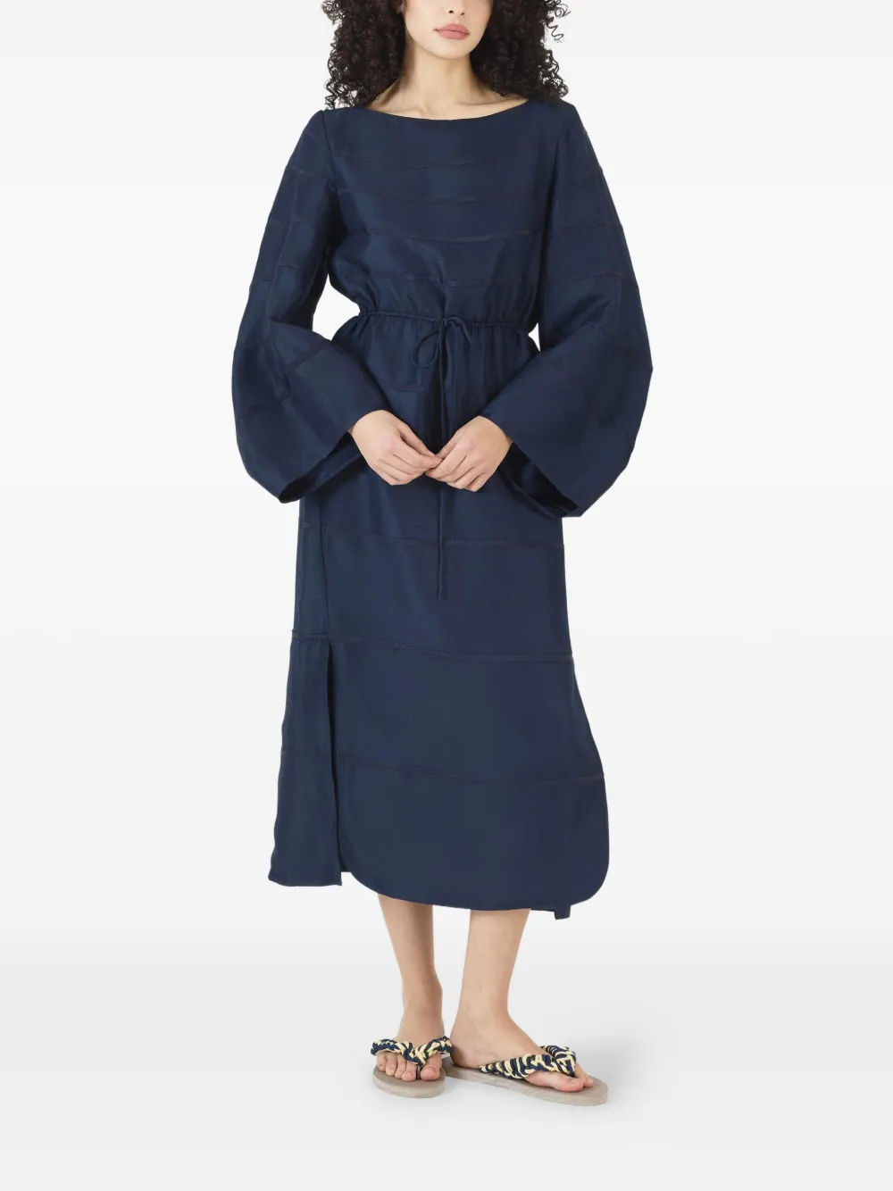 Rosie Assoulin drawstring midi dress - Blauw