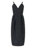 Rosie Assoulin textured-jacquard tulip midi dress - Black