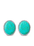 Retrofete oval-shape earrings - Green