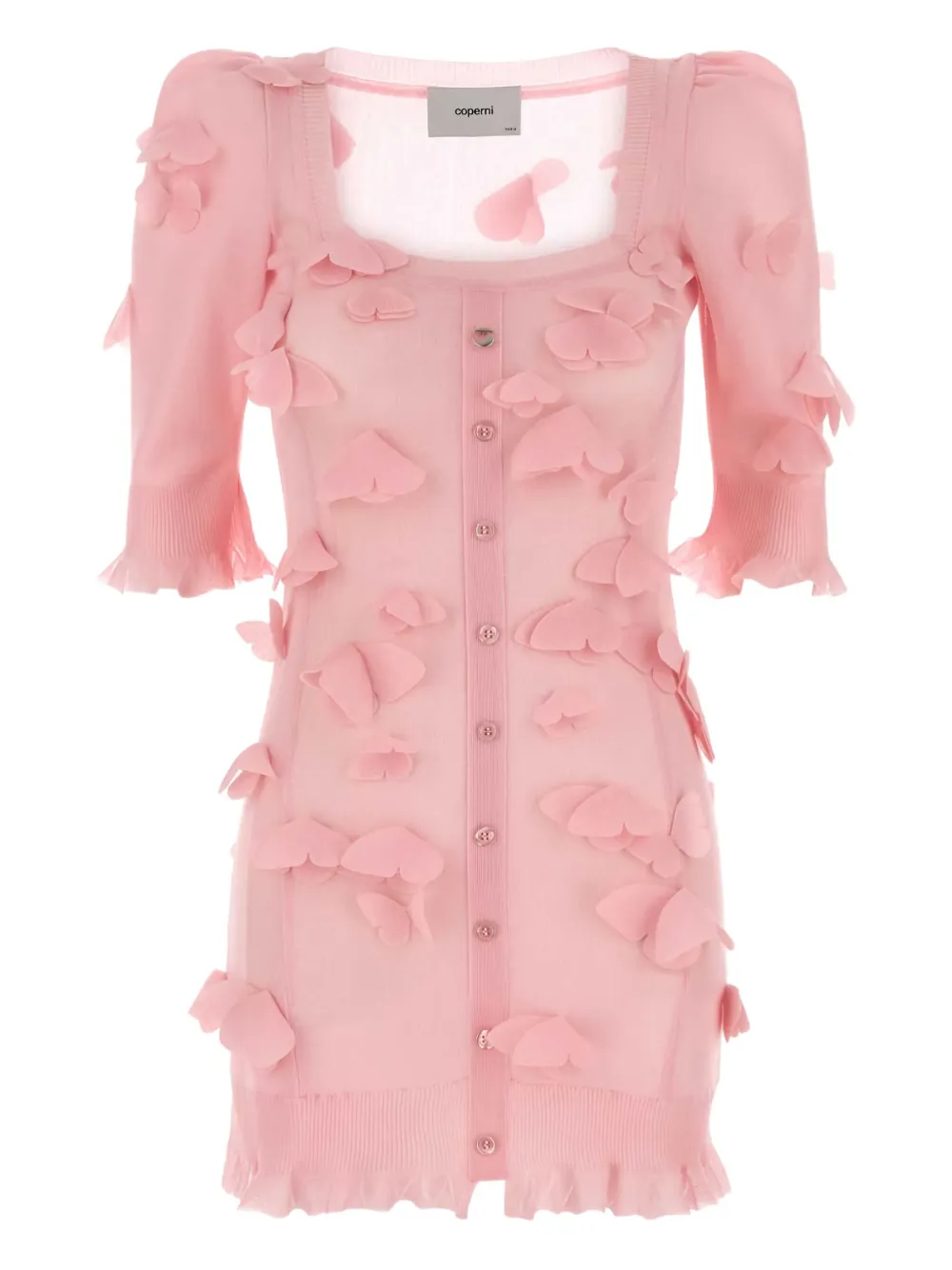 Coperni Gebreide mini-jurk Roze