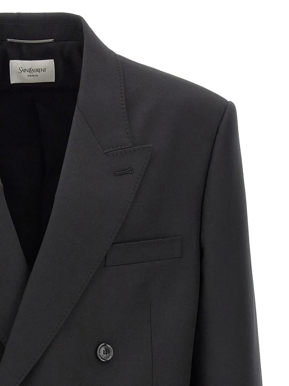 Saint Laurent Blazer met dubbele rij knopen Zwart