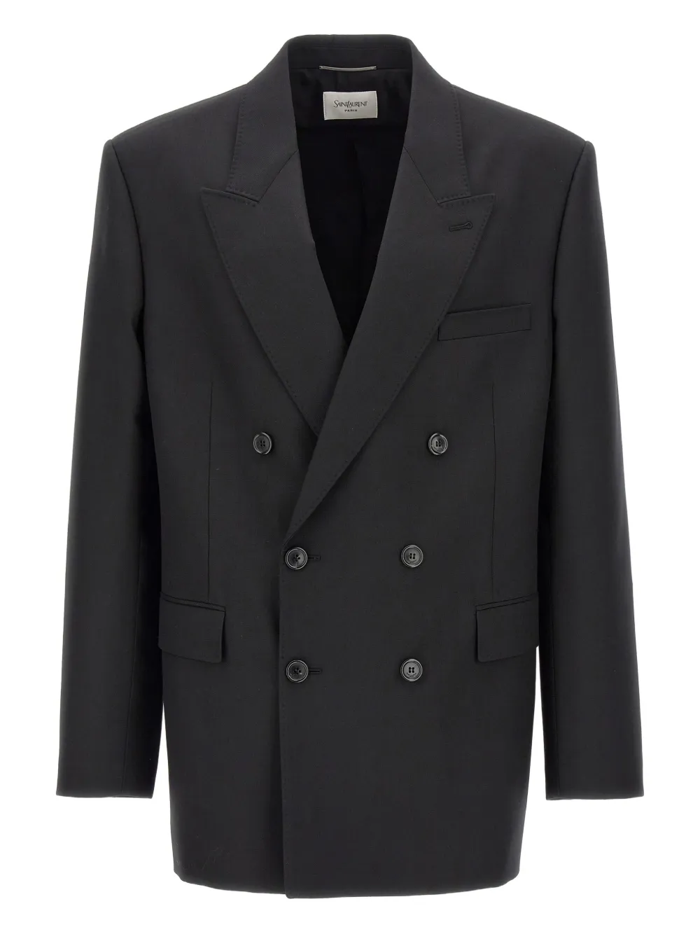 Saint Laurent Blazer met dubbele rij knopen Zwart
