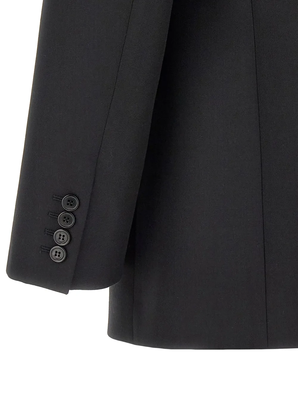 Saint Laurent Blazer met dubbele rij knopen Zwart