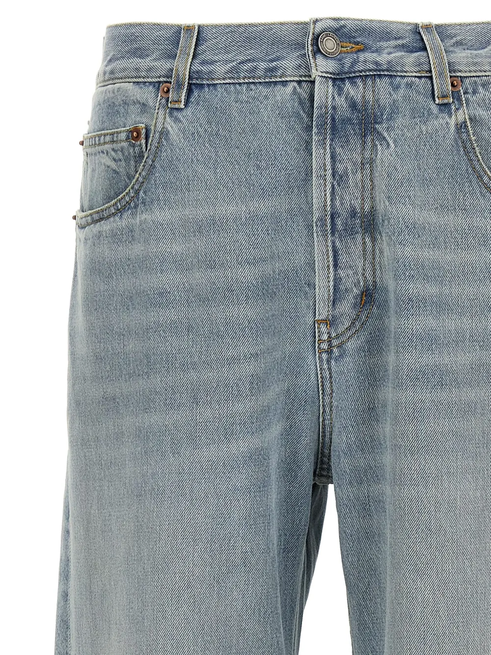 Saint Laurent Jeans met stonewashed-effect Blauw