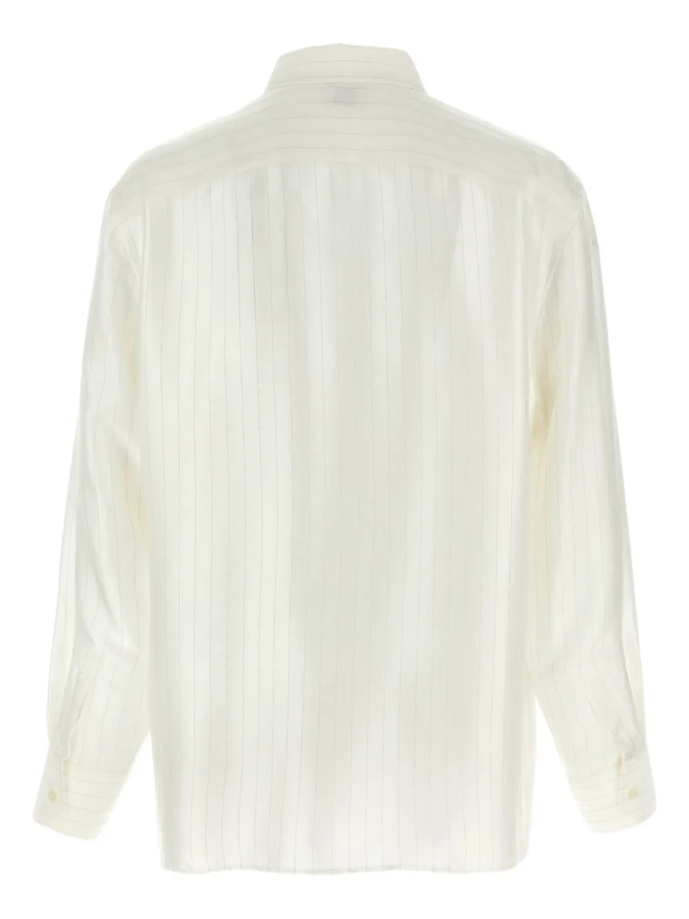 Saint Laurent Gestreept overhemd - Wit