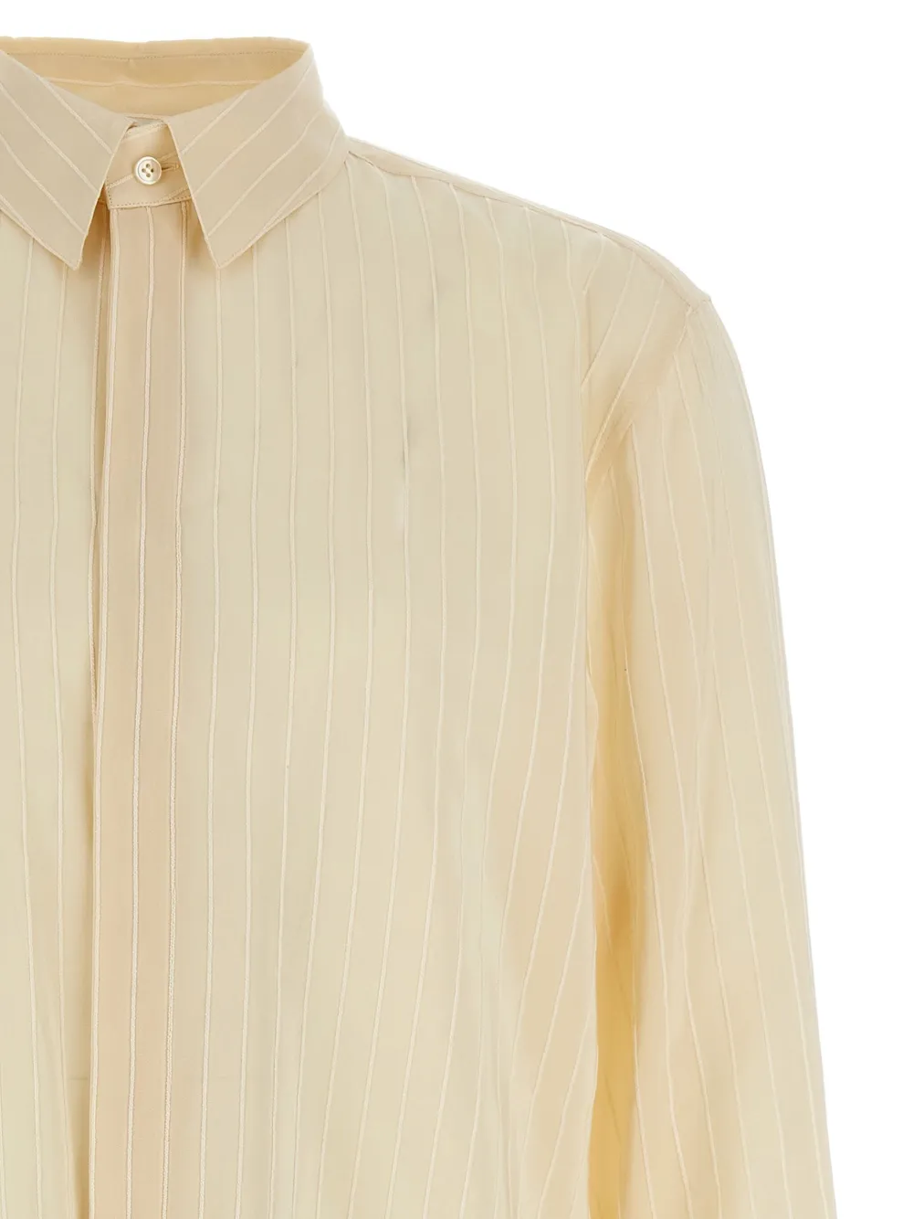 Saint Laurent Gestreept overhemd Beige