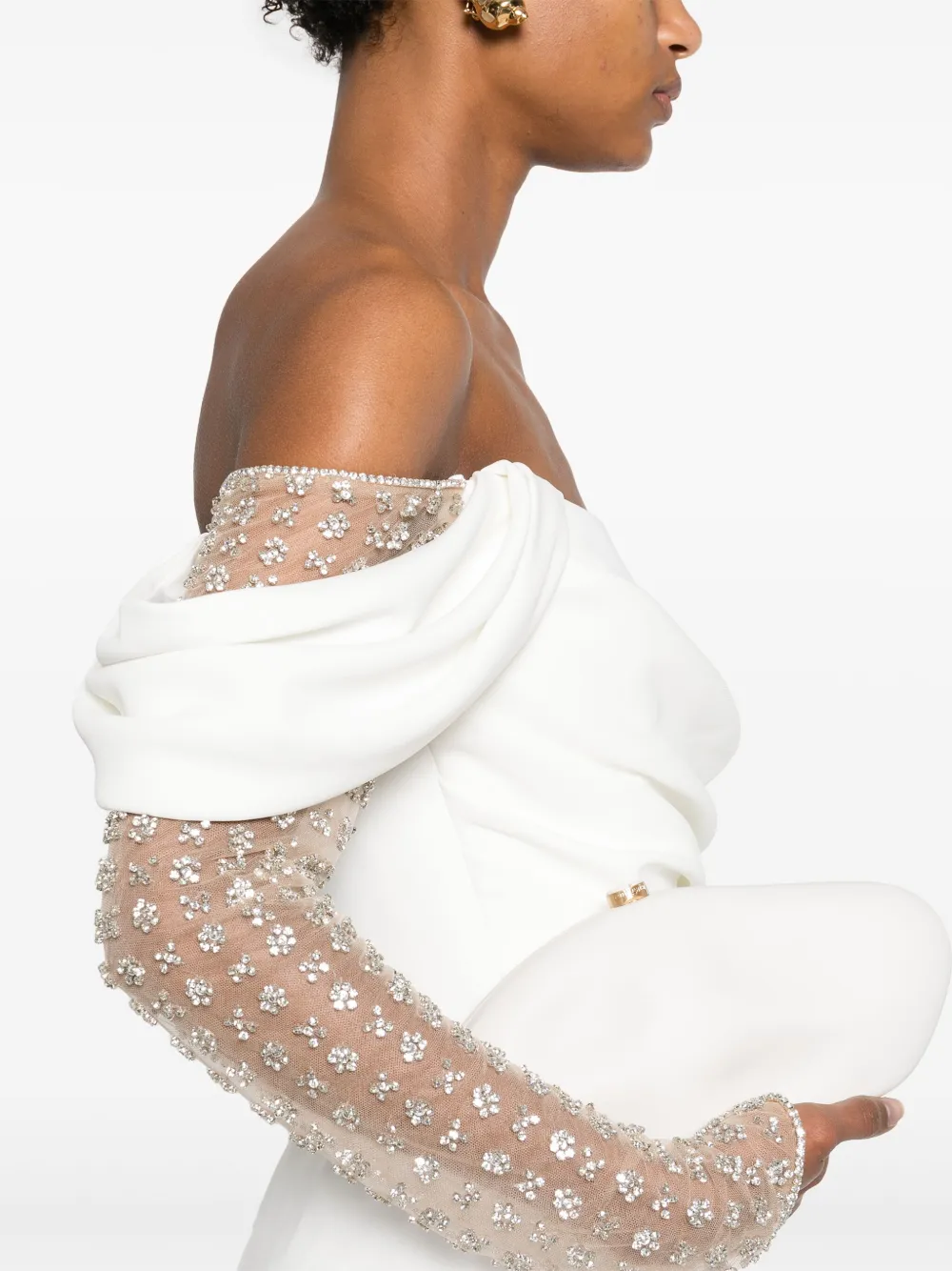 Costarellos Nandi midi-jurk Wit